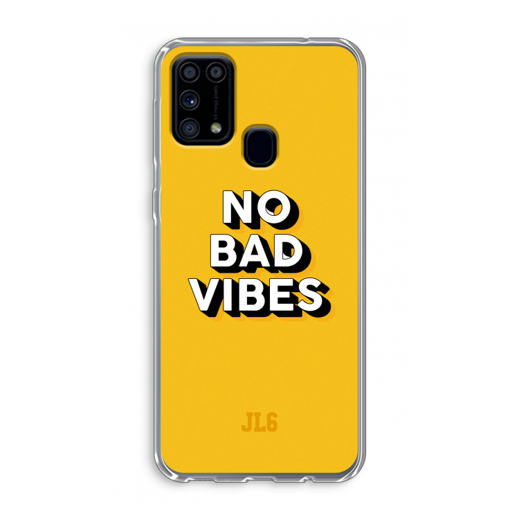No Bad Vibes: Samsung Galaxy M31 Transparant Hoesje