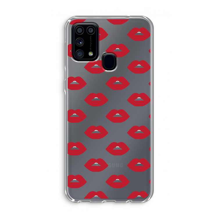 Lips: Samsung Galaxy M31 Transparant Hoesje