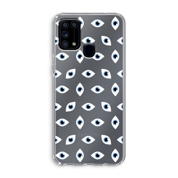 Eyes pattern: Samsung Galaxy M31 Transparant Hoesje