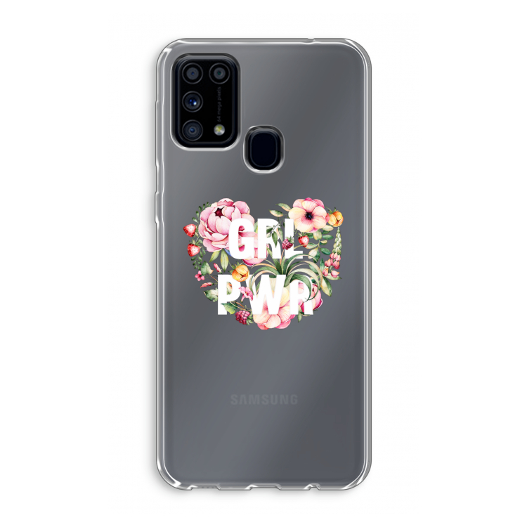 GRL PWR Flower: Samsung Galaxy M31 Transparant Hoesje