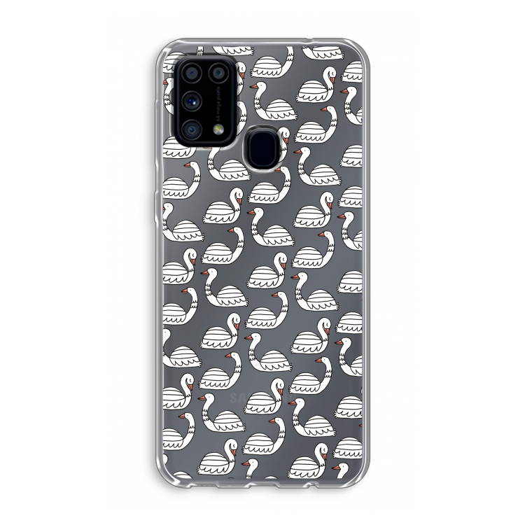 Zwanen: Samsung Galaxy M31 Transparant Hoesje