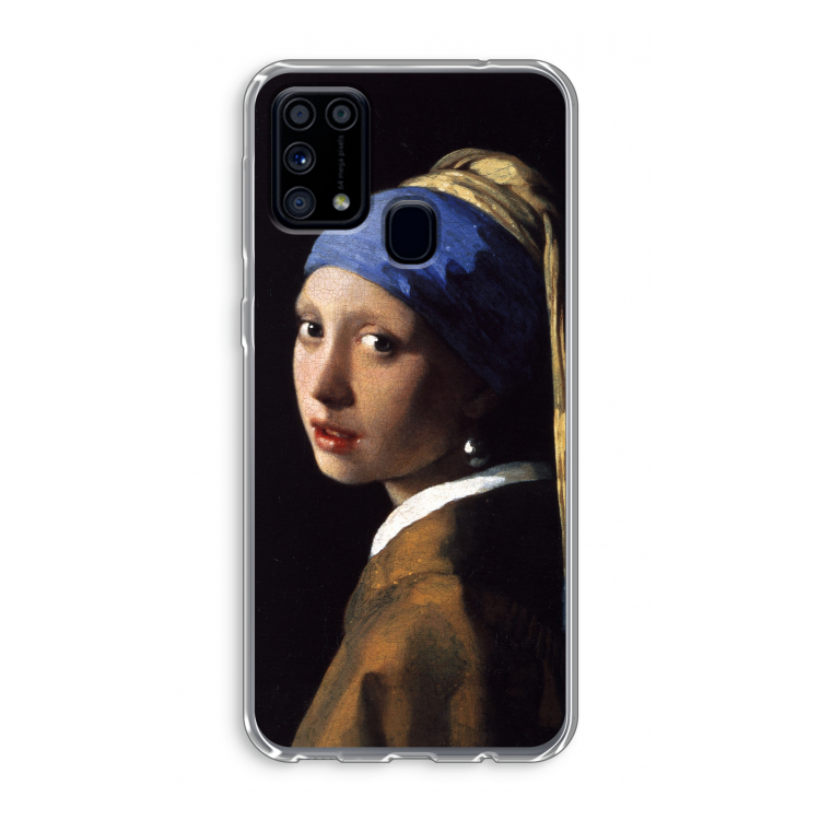 The Pearl Earring: Samsung Galaxy M31 Transparant Hoesje