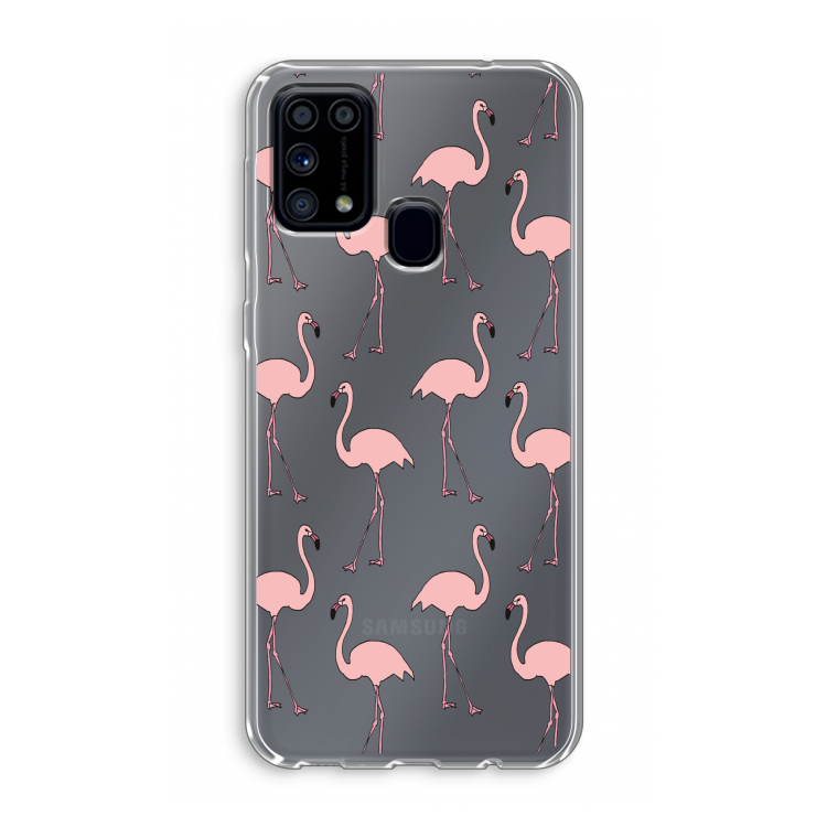 Anything Flamingoes: Samsung Galaxy M31 Transparant Hoesje