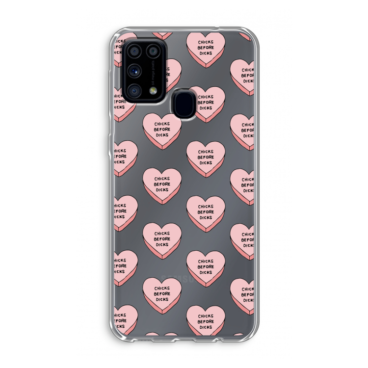 Chicks before dicks: Samsung Galaxy M31 Transparant Hoesje