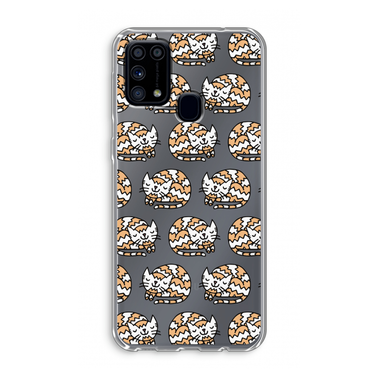 Slapende poes: Samsung Galaxy M31 Transparant Hoesje