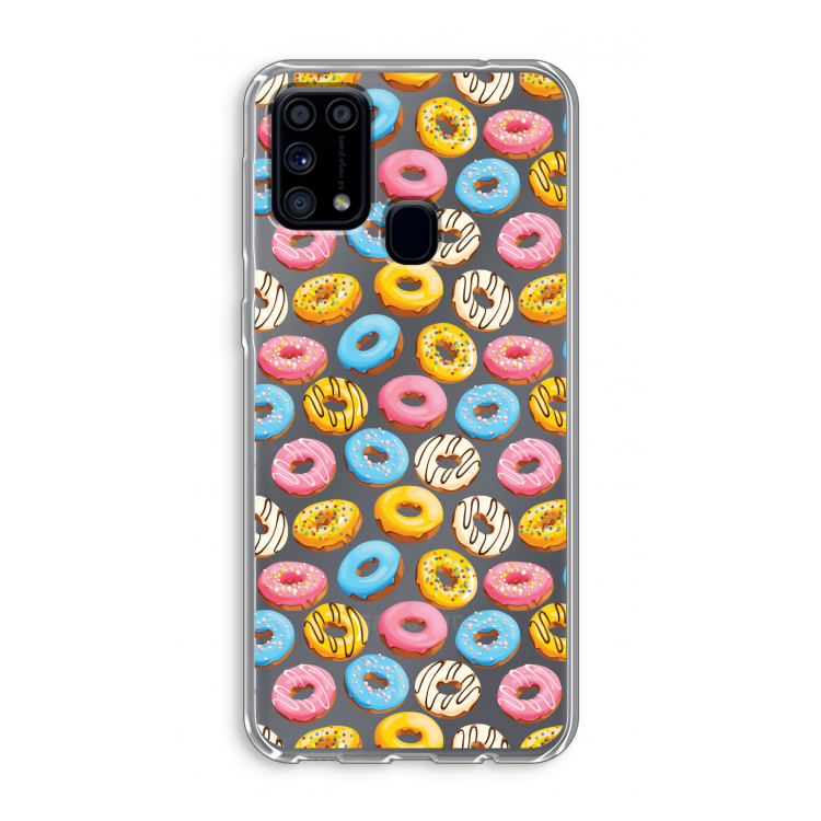 Pink donuts: Samsung Galaxy M31 Transparant Hoesje