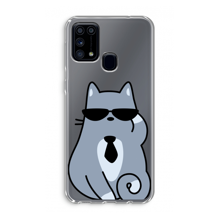 Cool cat: Samsung Galaxy M31 Transparant Hoesje