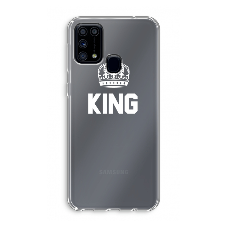 King zwart: Samsung Galaxy M31 Transparant Hoesje