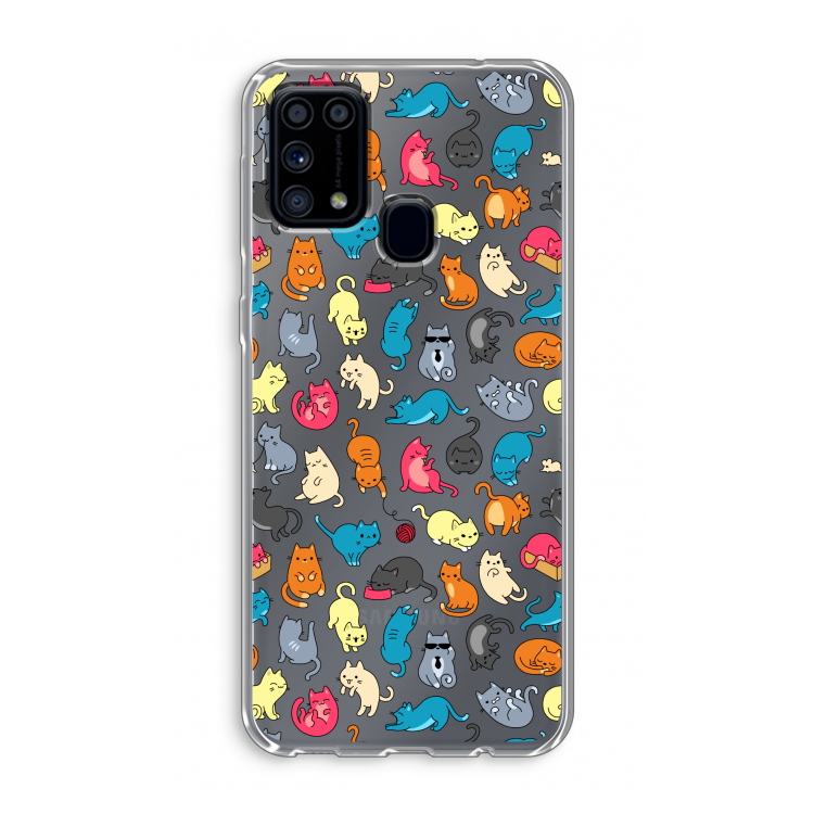 Kleurrijke katten: Samsung Galaxy M31 Transparant Hoesje