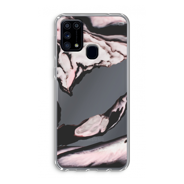 Roze stroom: Samsung Galaxy M31 Transparant Hoesje