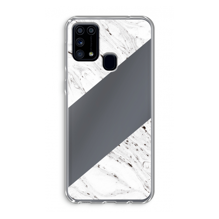 Biggest stripe: Samsung Galaxy M31 Transparant Hoesje