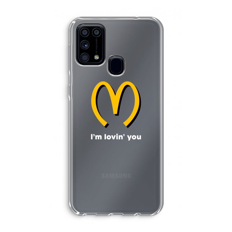 I'm lovin' you: Samsung Galaxy M31 Transparant Hoesje