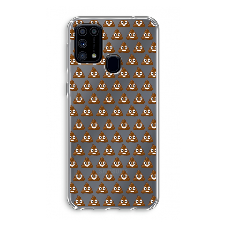 Poop emoji: Samsung Galaxy M31 Transparant Hoesje