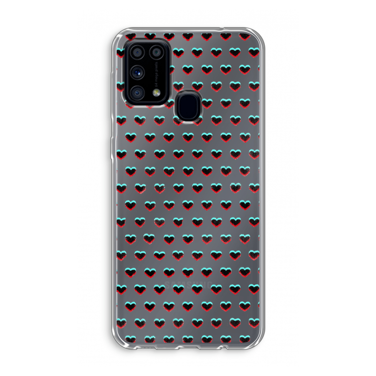 Hartjes: Samsung Galaxy M31 Transparant Hoesje