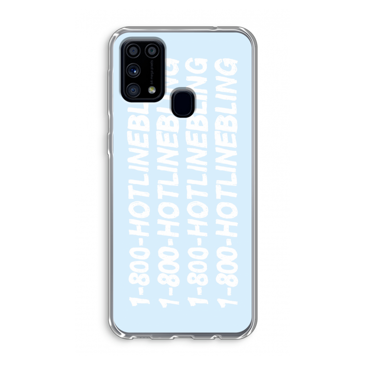 Hotline bling blue: Samsung Galaxy M31 Transparant Hoesje