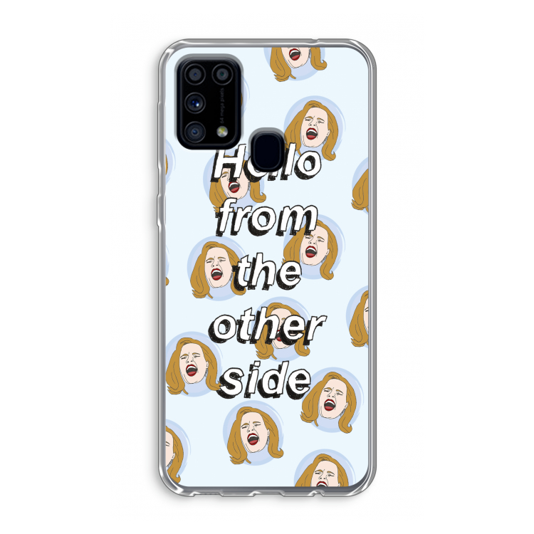 Hello: Samsung Galaxy M31 Transparant Hoesje