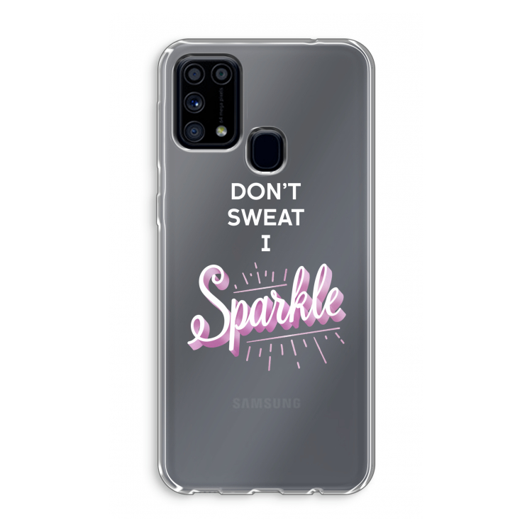 Sparkle quote: Samsung Galaxy M31 Transparant Hoesje