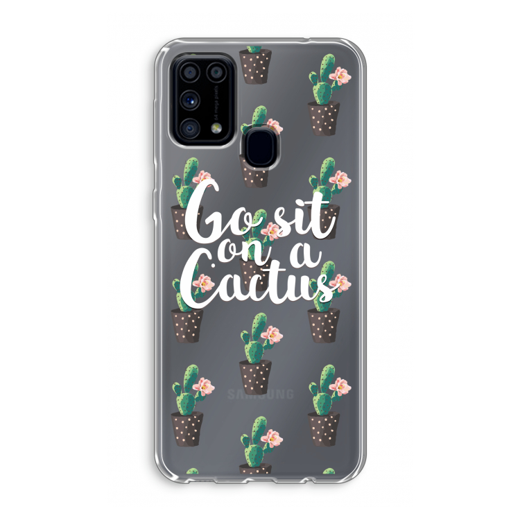 Cactus quote: Samsung Galaxy M31 Transparant Hoesje