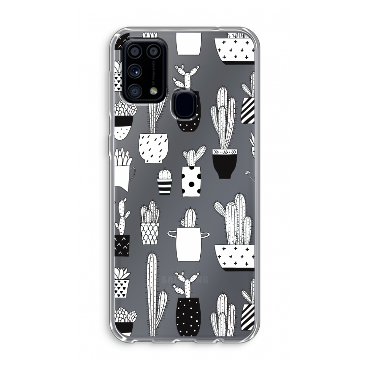 Cactusmotief: Samsung Galaxy M31 Transparant Hoesje