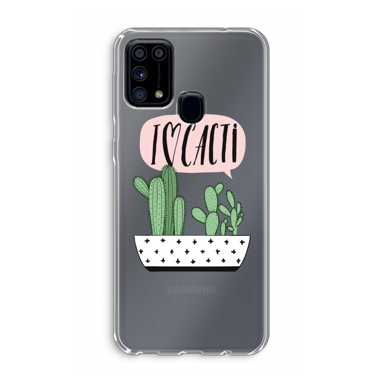 I love cacti: Samsung Galaxy M31 Transparant Hoesje
