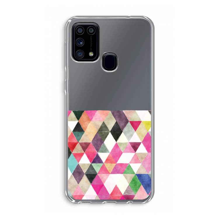 Gekleurde driehoekjes: Samsung Galaxy M31 Transparant Hoesje
