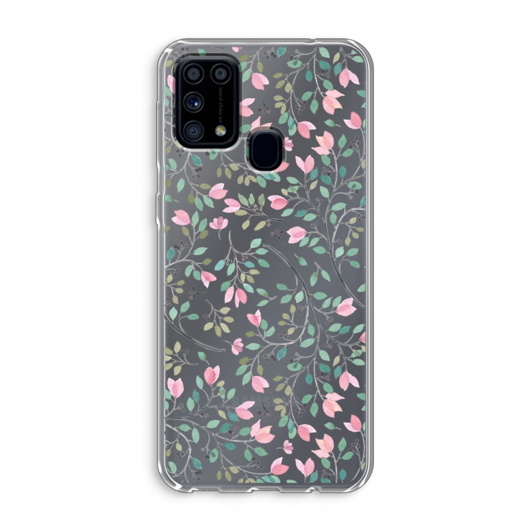 Sierlijke bloemen: Samsung Galaxy M31 Transparant Hoesje