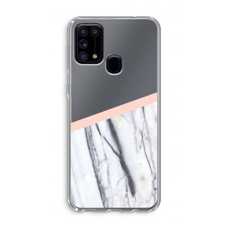 A touch of peach: Samsung Galaxy M31 Transparant Hoesje