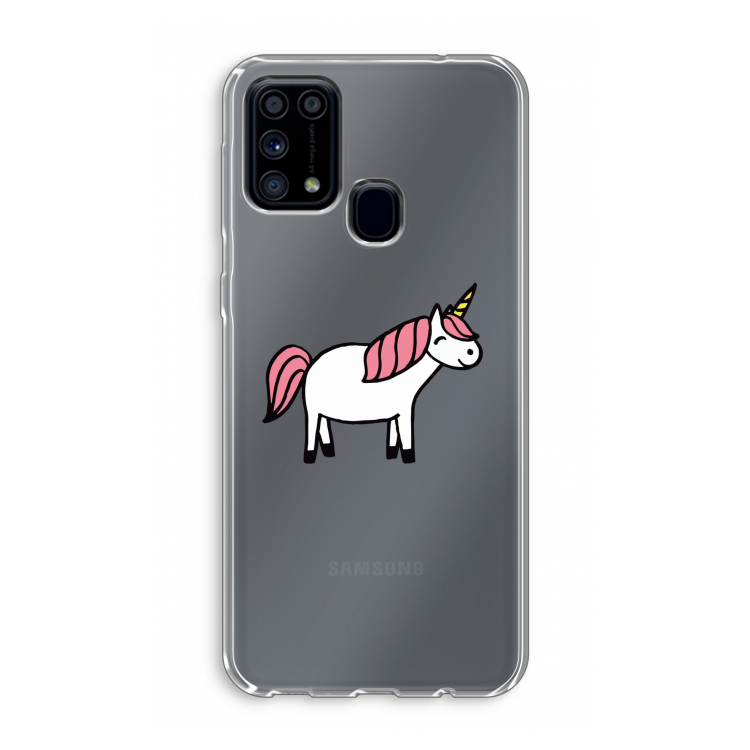 Eenhoorn: Samsung Galaxy M31 Transparant Hoesje