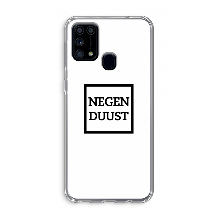 Negenduust vierkant: Samsung Galaxy M31 Transparant Hoesje