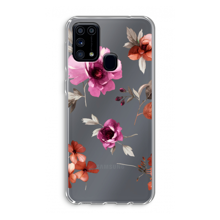 Geschilderde bloemen: Samsung Galaxy M31 Transparant Hoesje