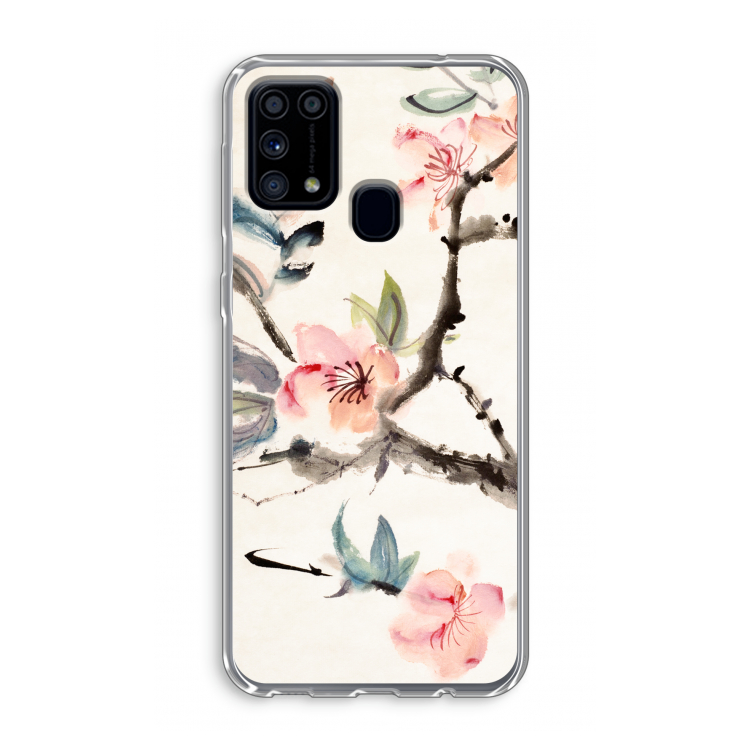 Japanse bloemen: Samsung Galaxy M31 Transparant Hoesje