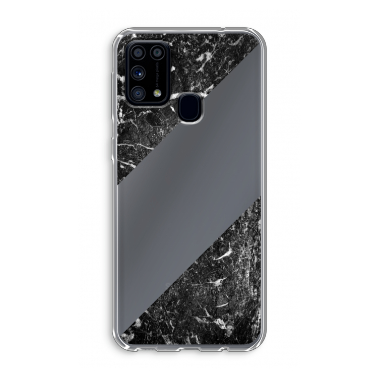Zwart marmer: Samsung Galaxy M31 Transparant Hoesje