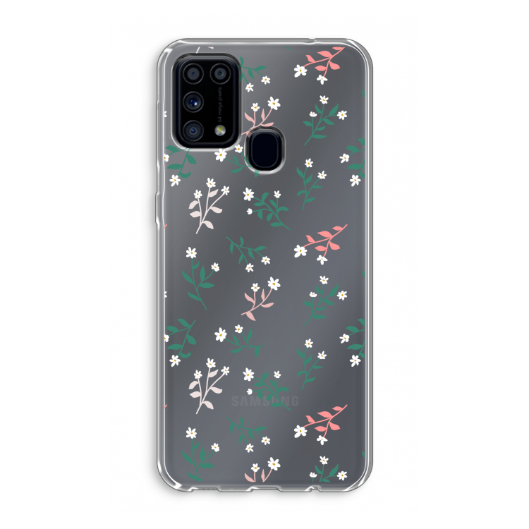 Small white flowers: Samsung Galaxy M31 Transparant Hoesje