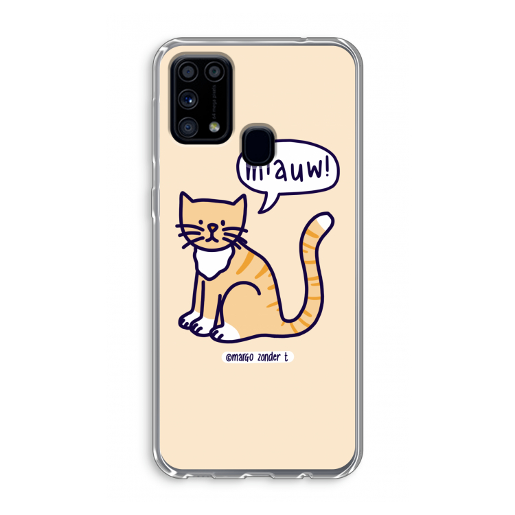 Miauw: Samsung Galaxy M31 Transparant Hoesje