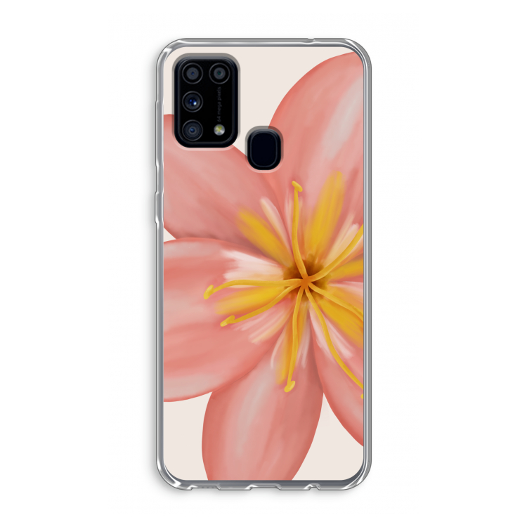 Pink Ellila Flower: Samsung Galaxy M31 Transparant Hoesje