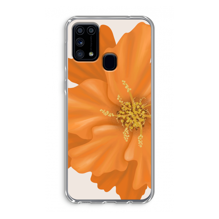 Orange Ellila flower: Samsung Galaxy M31 Transparant Hoesje