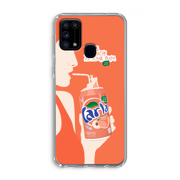 Peach please!: Samsung Galaxy M31 Transparant Hoesje