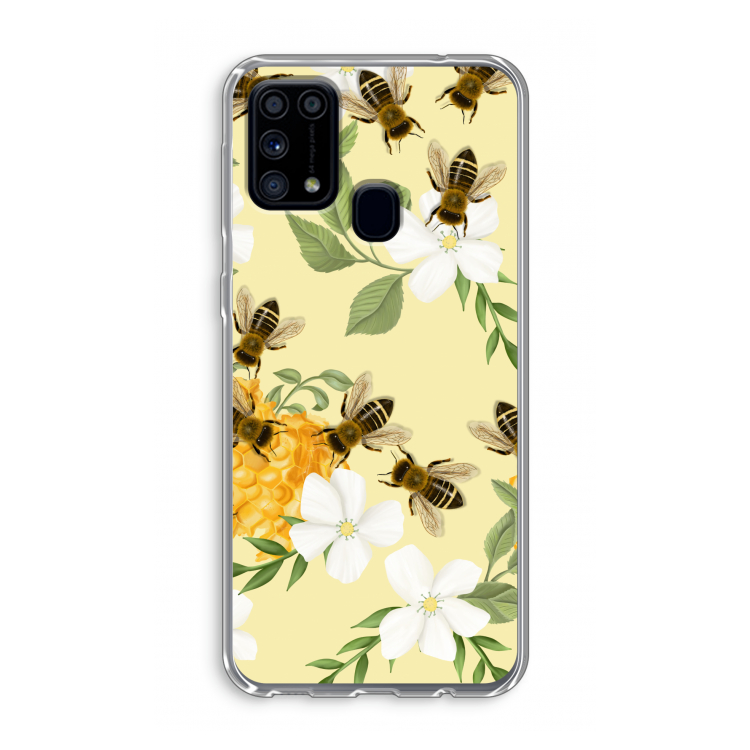 No flowers without bees: Samsung Galaxy M31 Transparant Hoesje