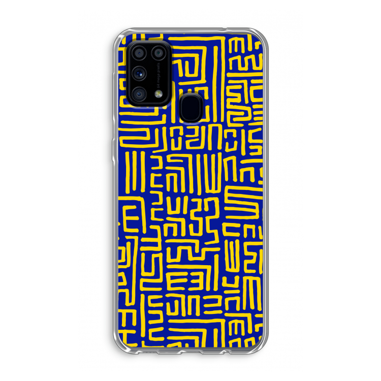 Majorelle Blue Print: Samsung Galaxy M31 Transparant Hoesje