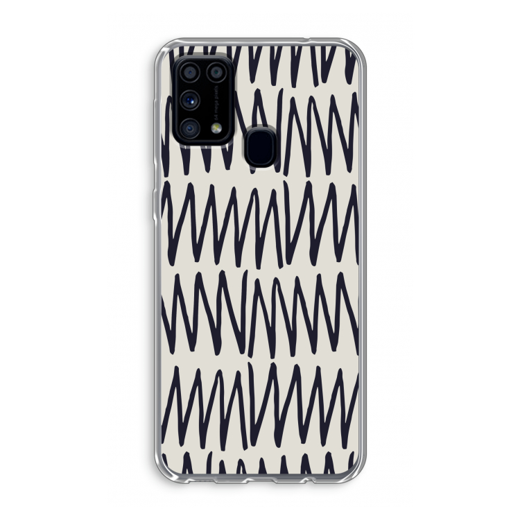 Marrakech Zigzag: Samsung Galaxy M31 Transparant Hoesje