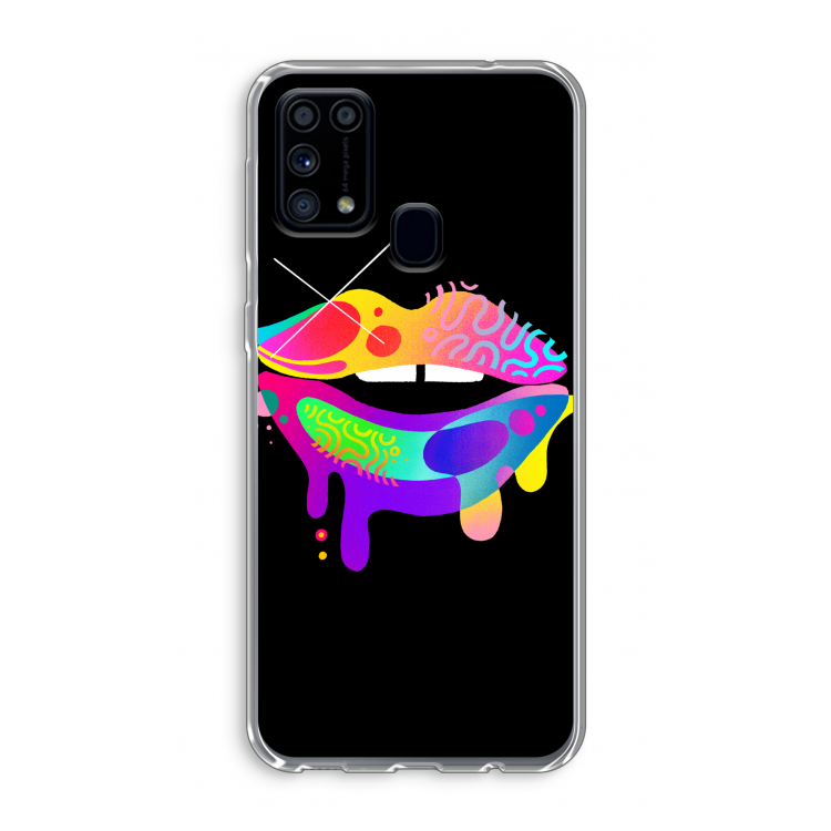 Lip Palette: Samsung Galaxy M31 Transparant Hoesje