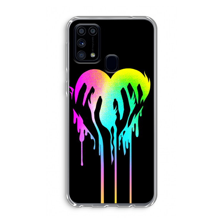 Hold My Heart: Samsung Galaxy M31 Transparant Hoesje