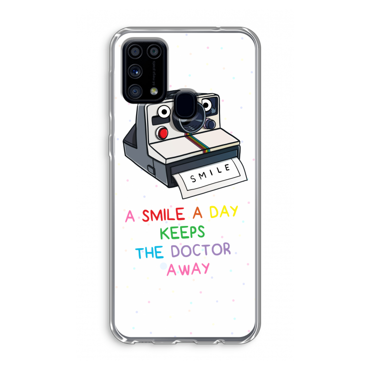 Smile: Samsung Galaxy M31 Transparant Hoesje