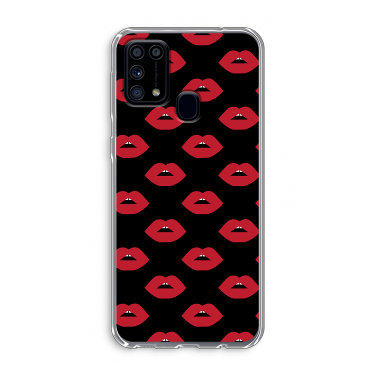 Lips: Samsung Galaxy M31 Transparant Hoesje