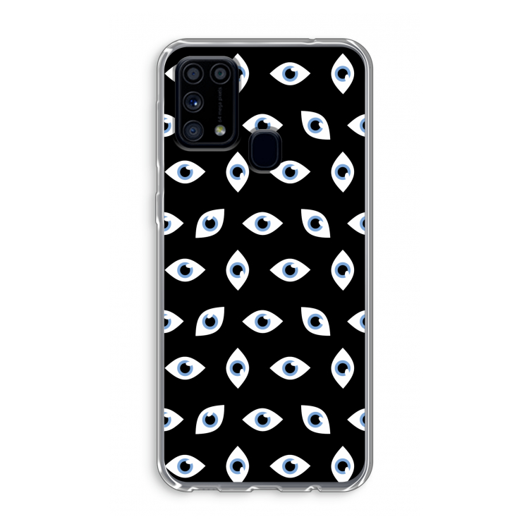Eyes pattern: Samsung Galaxy M31 Transparant Hoesje