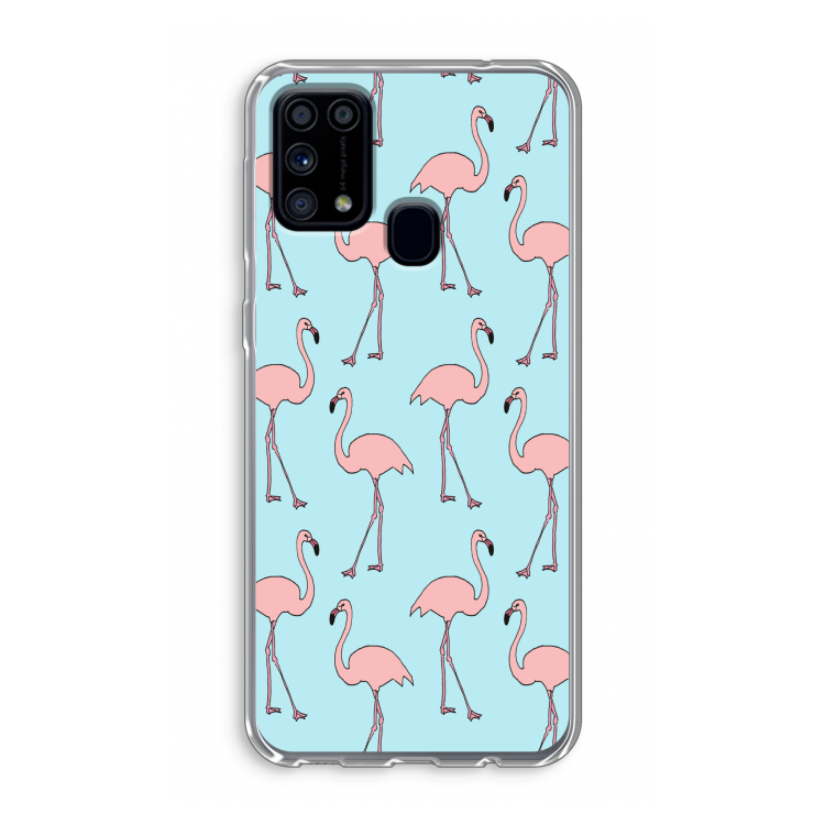 Anything Flamingoes: Samsung Galaxy M31 Transparant Hoesje