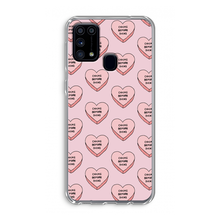 Chicks before dicks: Samsung Galaxy M31 Transparant Hoesje