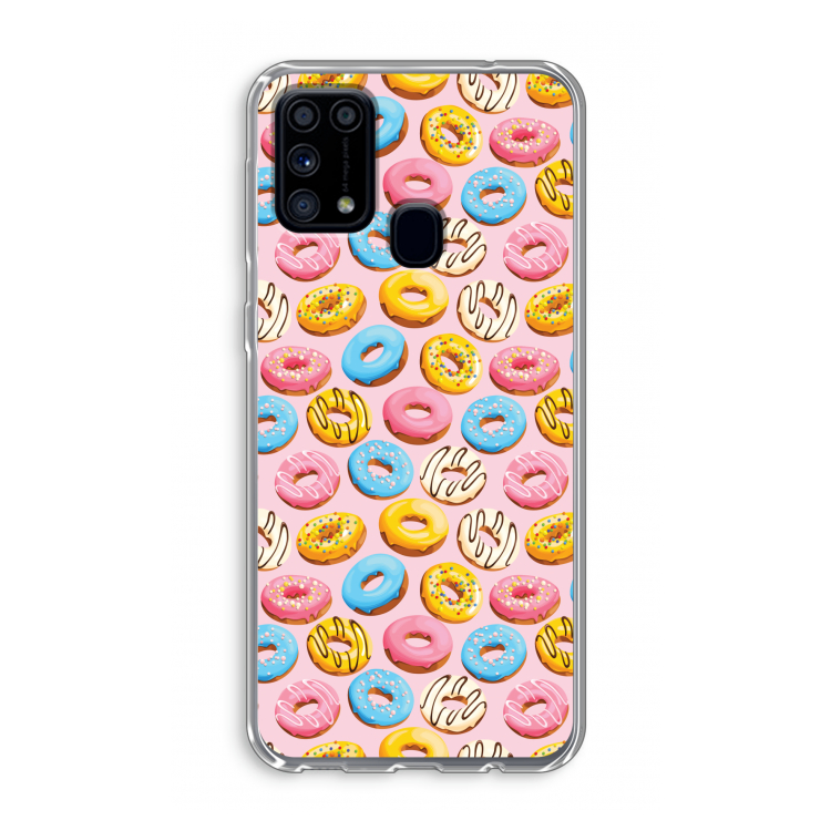 Pink donuts: Samsung Galaxy M31 Transparant Hoesje