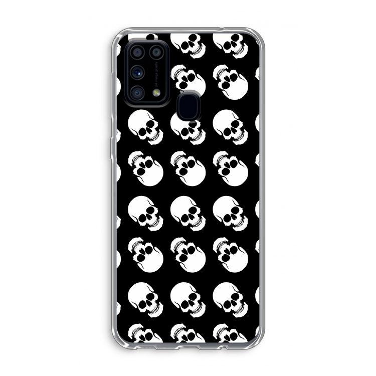 Musketon Skulls: Samsung Galaxy M31 Transparant Hoesje