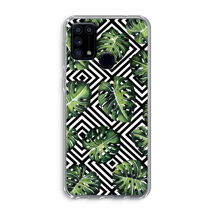Geometrische jungle: Samsung Galaxy M31 Transparant Hoesje